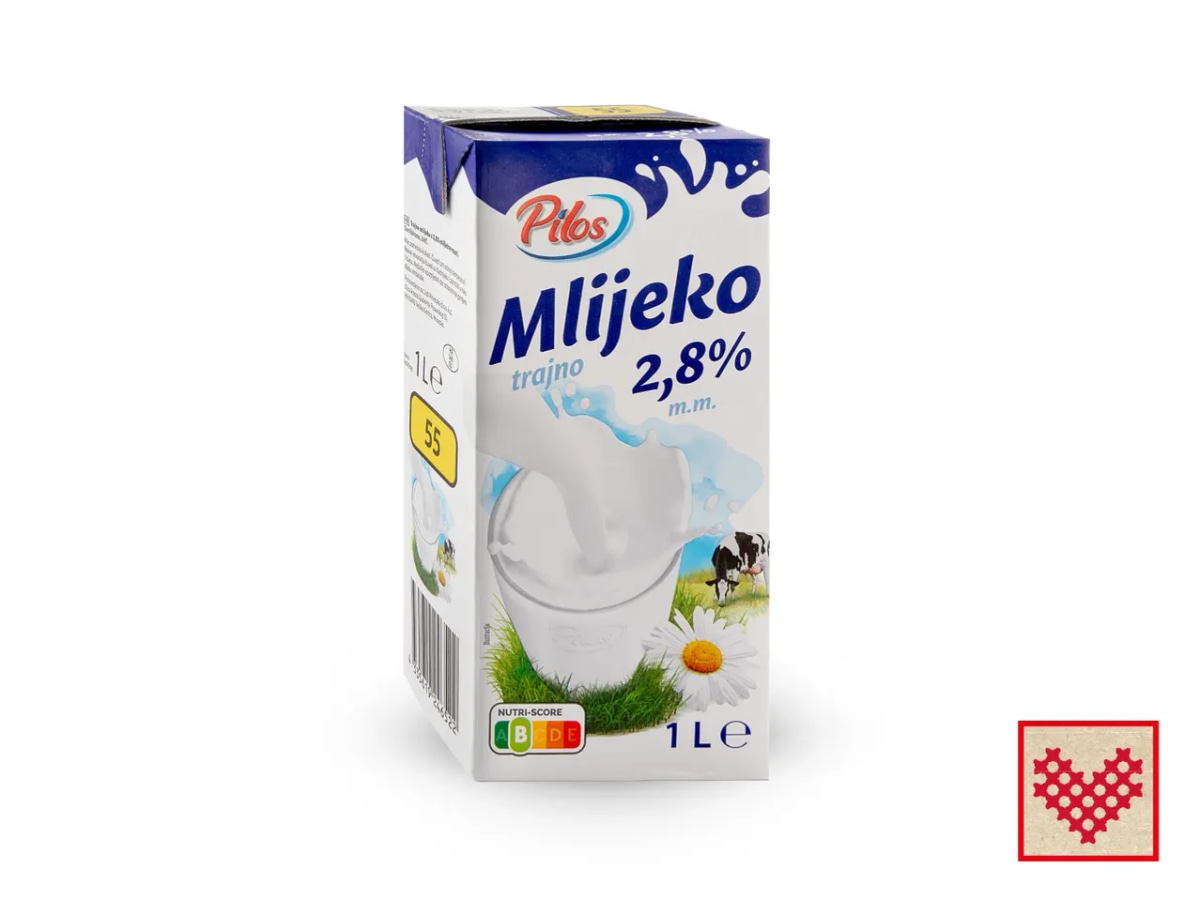 Trajno mlijeko 1 L Pilos - Akcija u trgovini Lidl