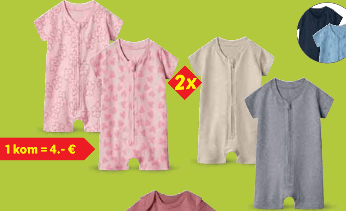 Lupilu Jednodijelne pidžame 2 komada u setu - Akcija u trgovini Lidl