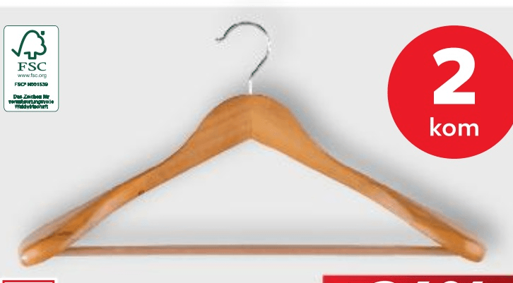 Vješalica za odjeću 2 kom K Classic - Akcija u trgovini Kaufland