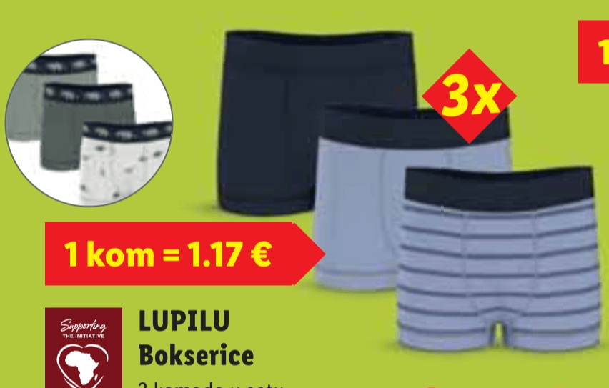 LUPILU Bokserice 3 komada u setu - Akcija u trgovini Lidl