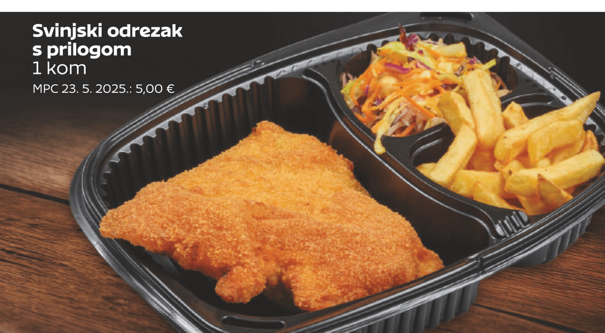Svinjski odrezak s prilogom 1 kom - Akcija u trgovini Tommy