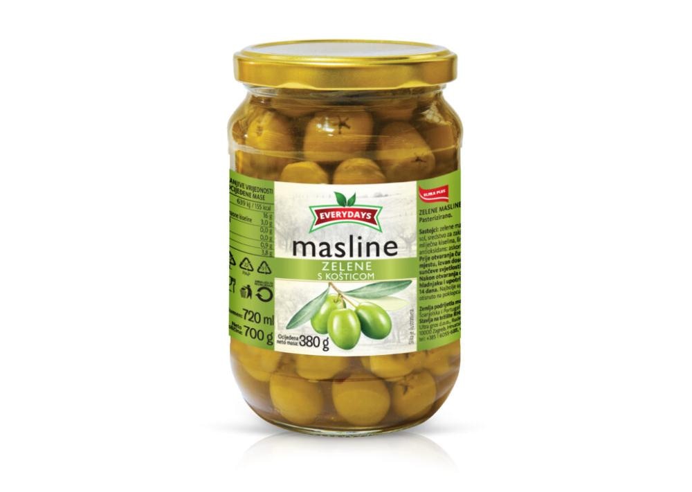 Everydays Zelene masline punjene paprikom 690 g - Akcija u trgovini Djelo