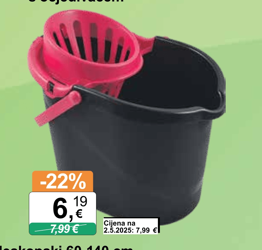 Kanta za mop s ocjeđivačem - Akcija u trgovini KTC
