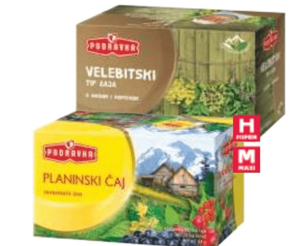 Podravka Čaj 44 g ili 30 g - Akcija u trgovini Tommy