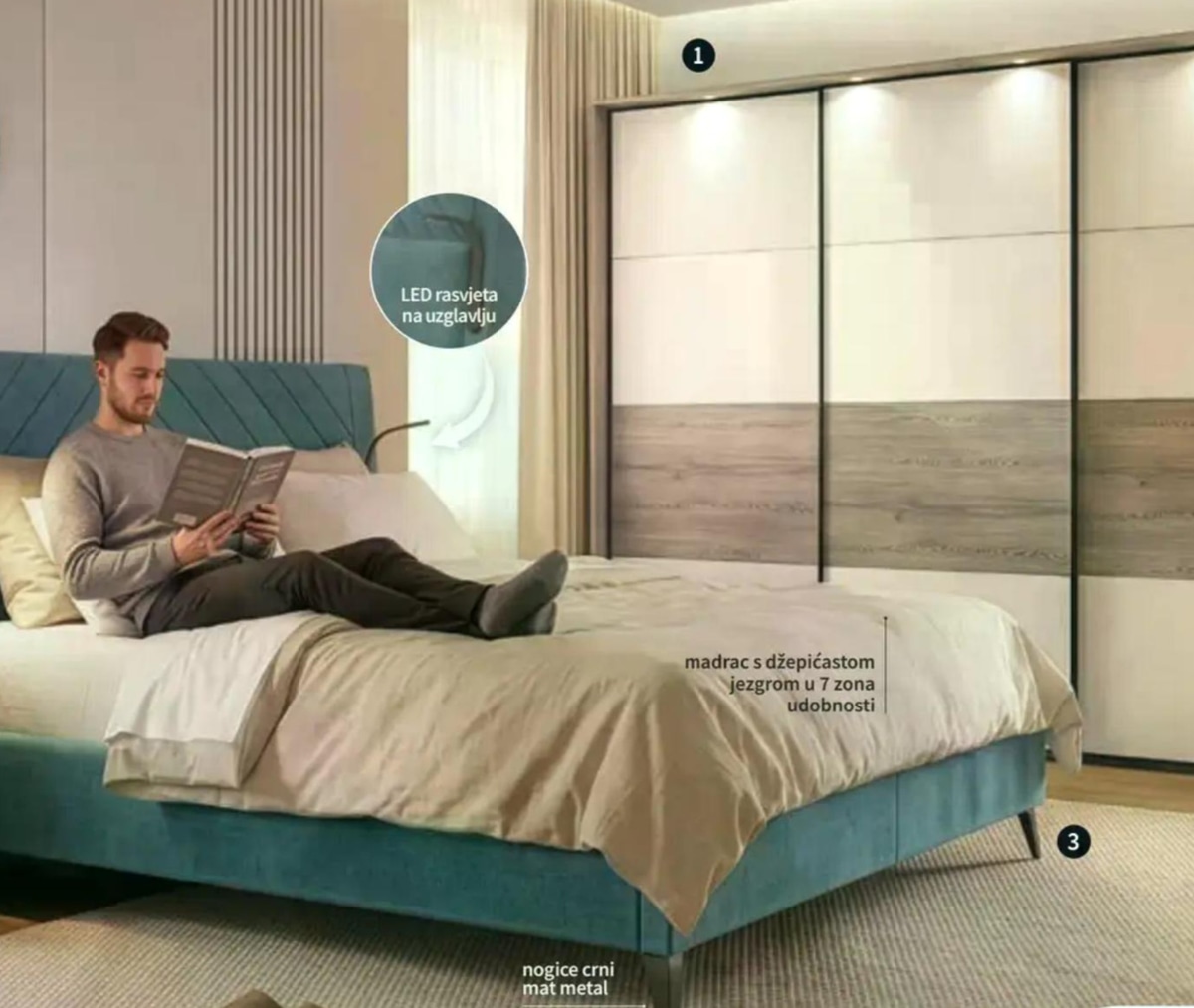 Spavaća soba MAKARI - Akcija u trgovini Prima