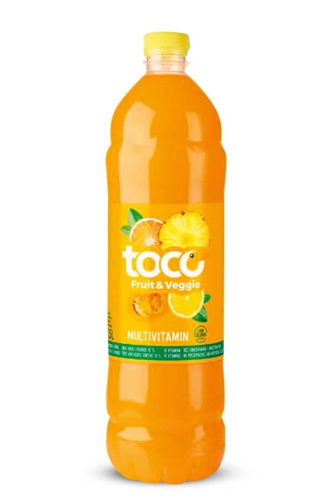 Toco multivitaminski sok 1,5 l Akcija u trgovini Bakmaz