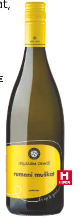 Rumeni Muškat, Jeruzalem Vino bijelo 0,75 L - Akcija u trgovini Tommy