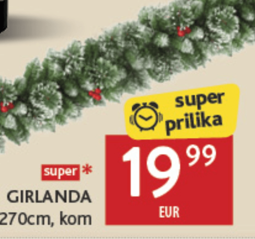 Girlanda kom - Akcija u trgovini Konzum