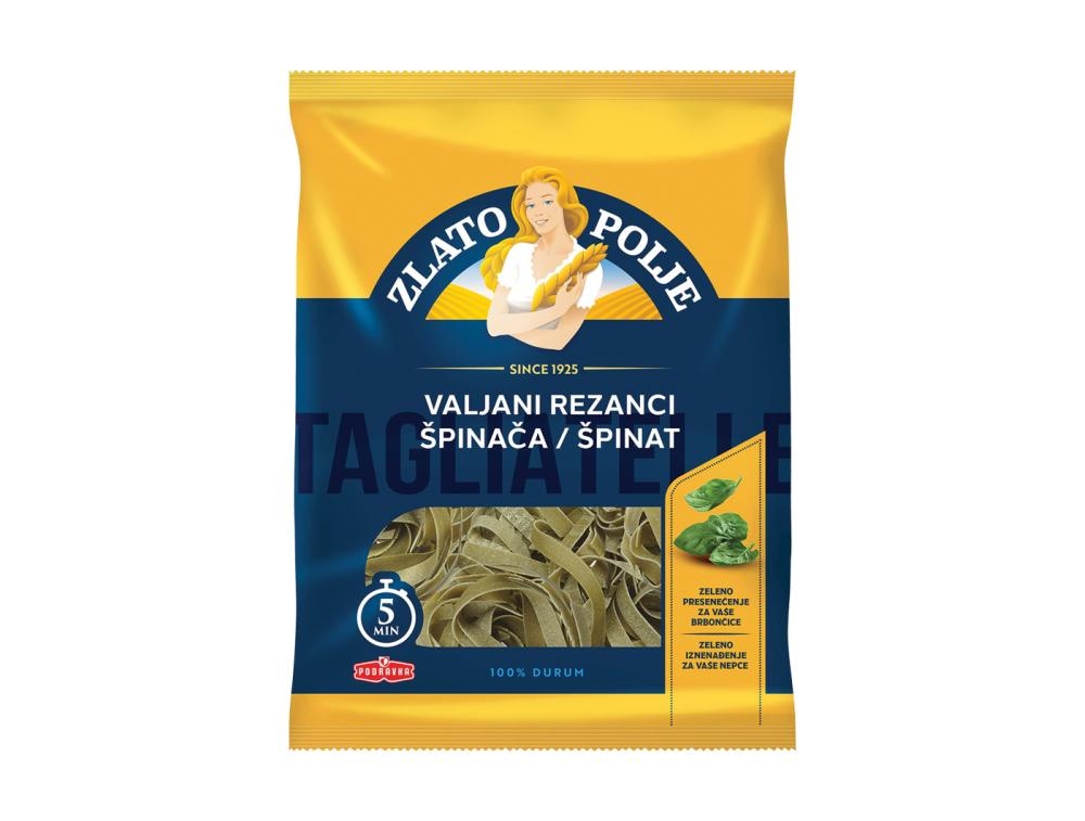 Tjestenina rezanci sa špinatom Zlato polje 400 g - Akcija u trgovini Bakmaz