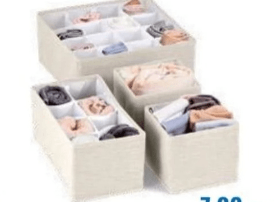 Set od 4 organizatora 4 kom - Akcija u trgovini Eurospin