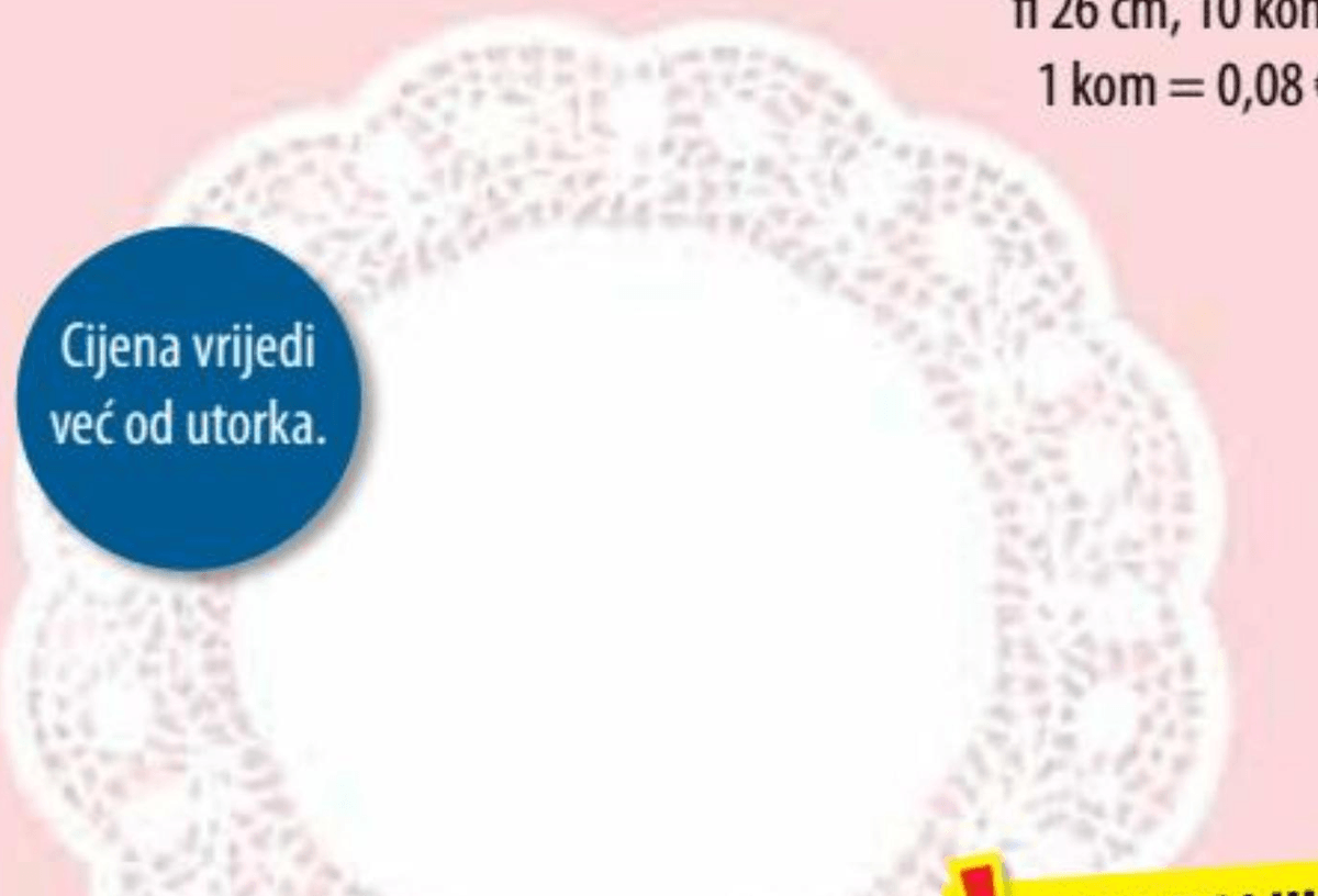 Podložak papirnati za torte 10 kom - Akcija u trgovini NTL