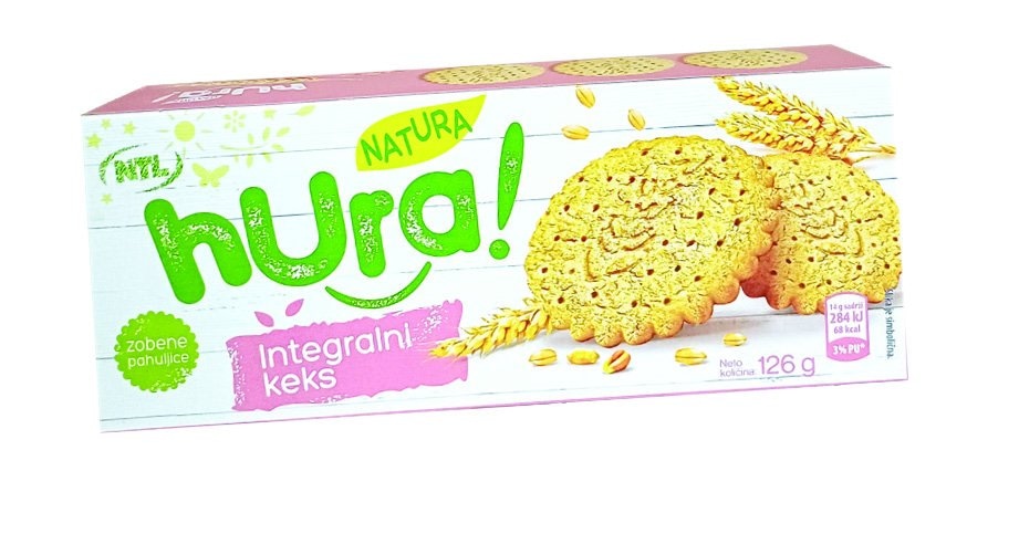 Keks integralni Hura natura 126 g - Akcija u trgovini NTL