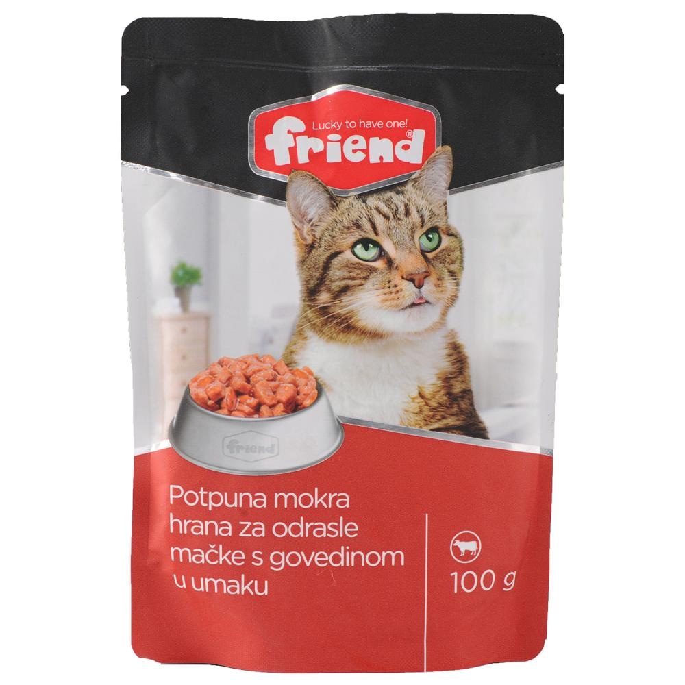 Friend Hrana za mačke s govedinom/s lososom u umaku 100g - Akcija u trgovini Pivac