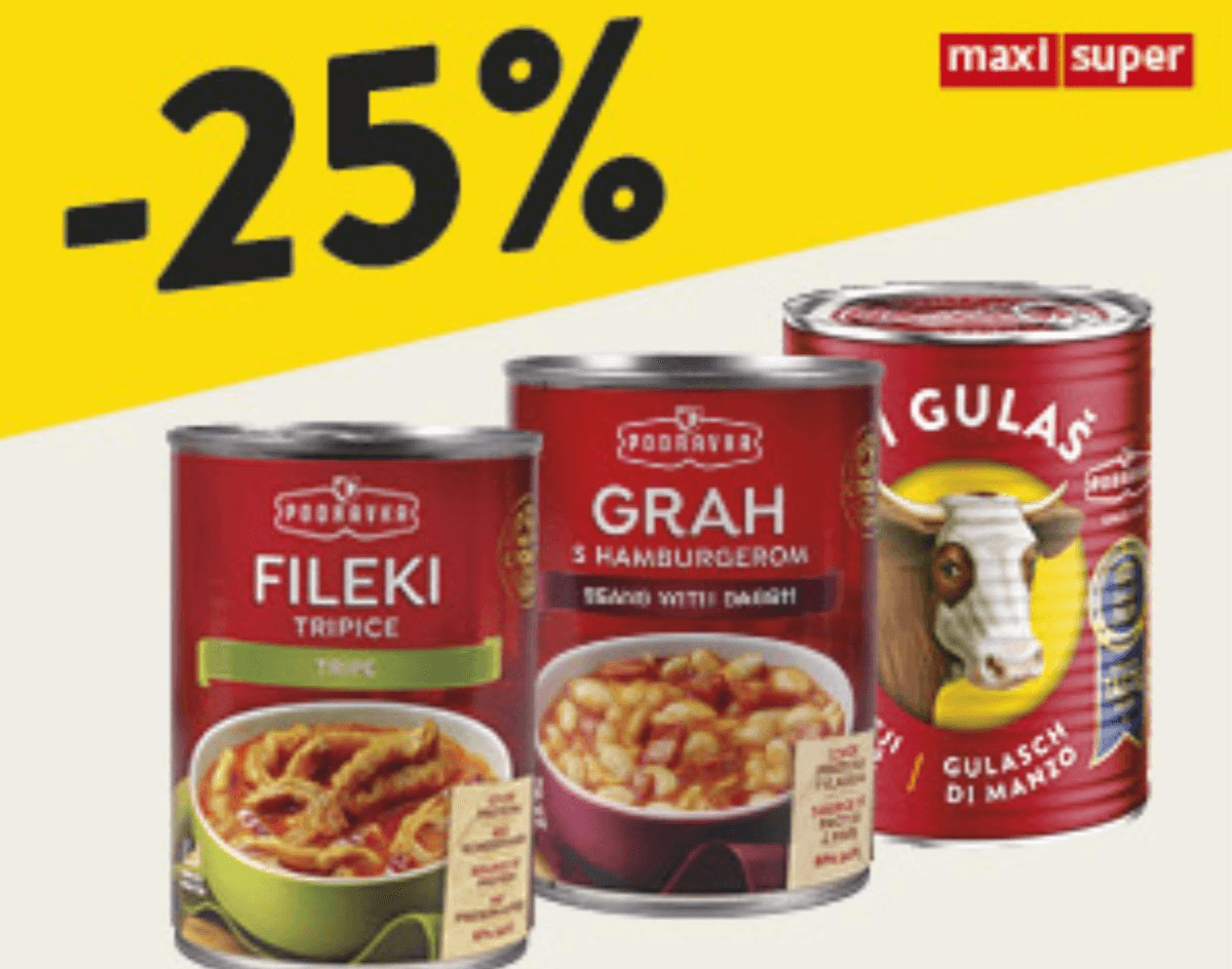 Odabrana Podravka gotova jela - Akcija u trgovini Konzum