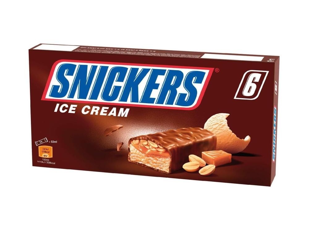 Snickers sladoled multipack / Mars sladoled multipack 6x45,6 g / 6x40 g Snickers / Mars Akcija u trgovini Konzum
