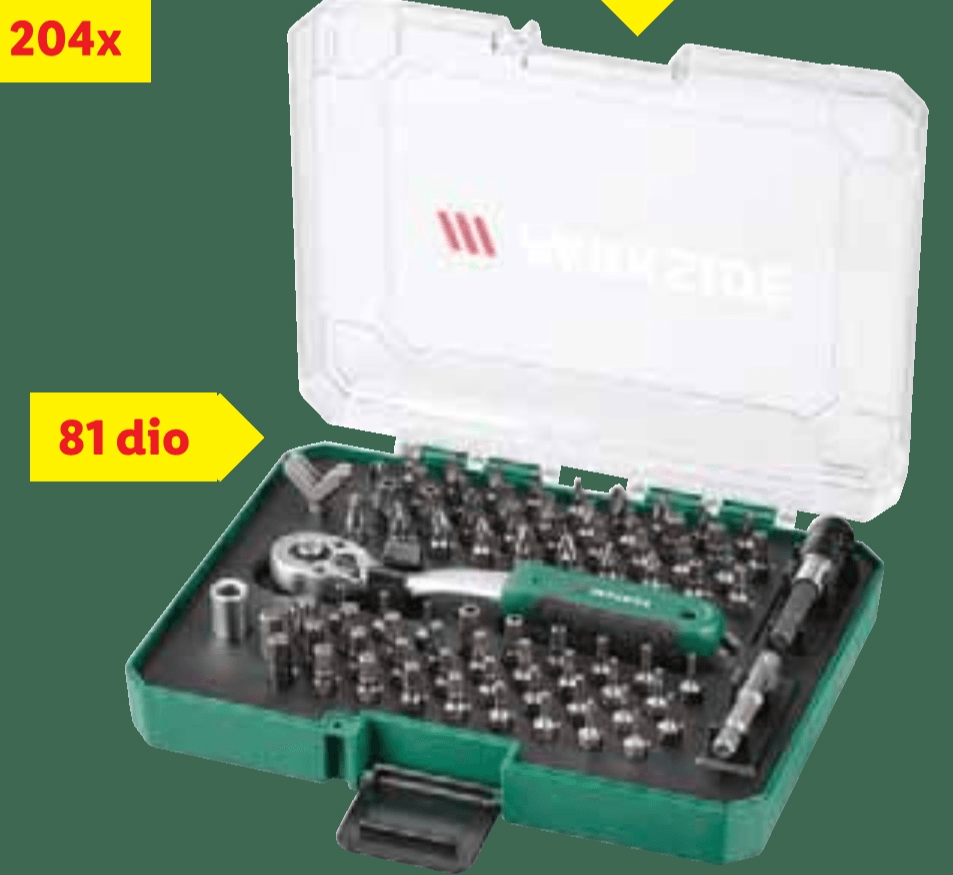 Nasadni bitovi 81 kom PARKSIDE - Akcija u trgovini Lidl