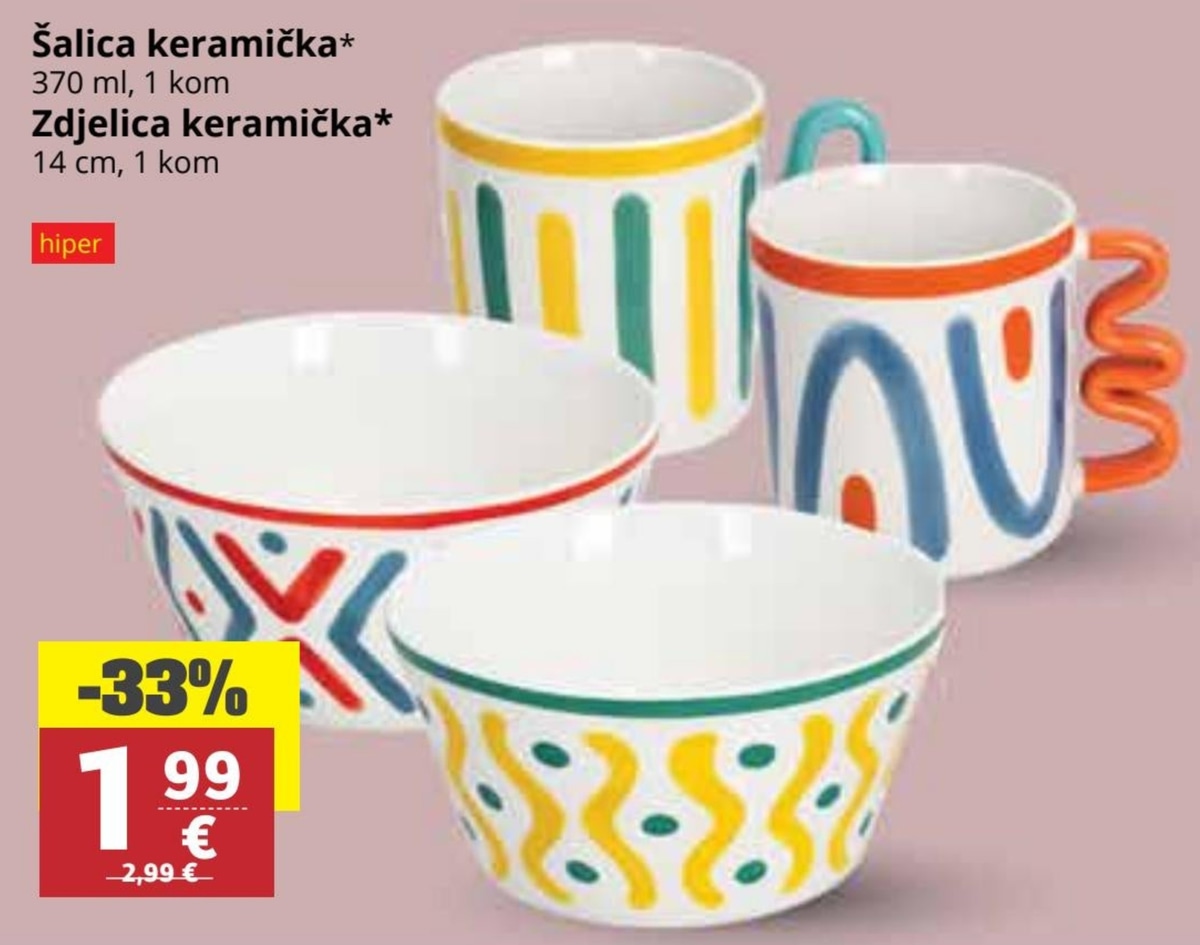 Zdjelica keramička 1 kom - Akcija u trgovini Ribola