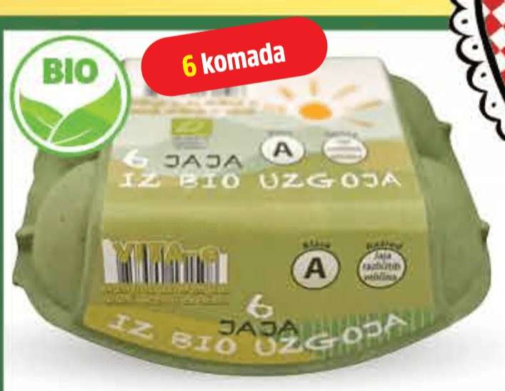 Domaća BIO jaja 6 komada - Akcija u trgovini Plodine