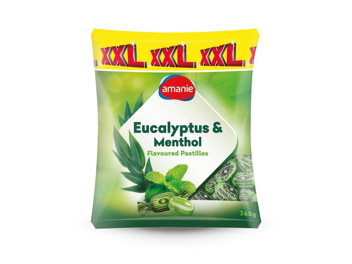 Amanie Bomboni eukaliptus i mentol 360 g - Akcija u trgovini Lidl