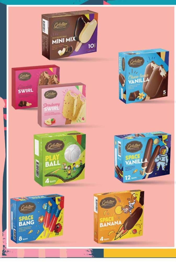 Gelatino Sladoled Space Vanilla na štapiću 12x 52 ml - Akcija u trgovini Plodine