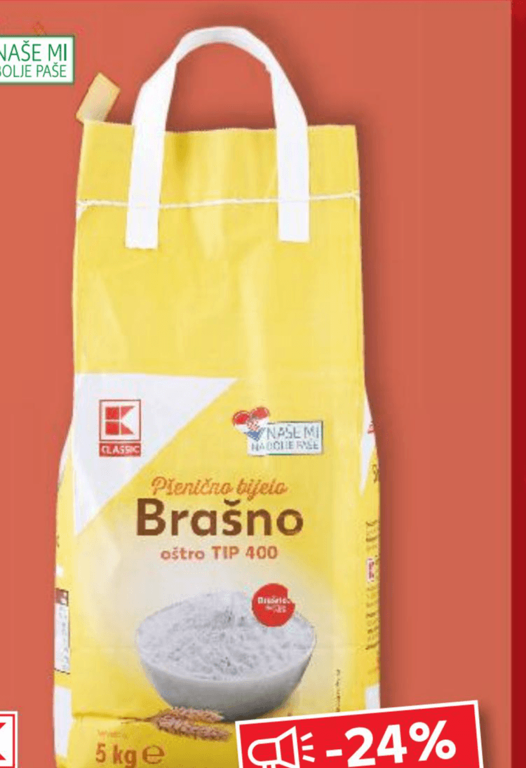 Classic Oštro brašno pšenično T-400 5 kg - Akcija u trgovini Kaufland