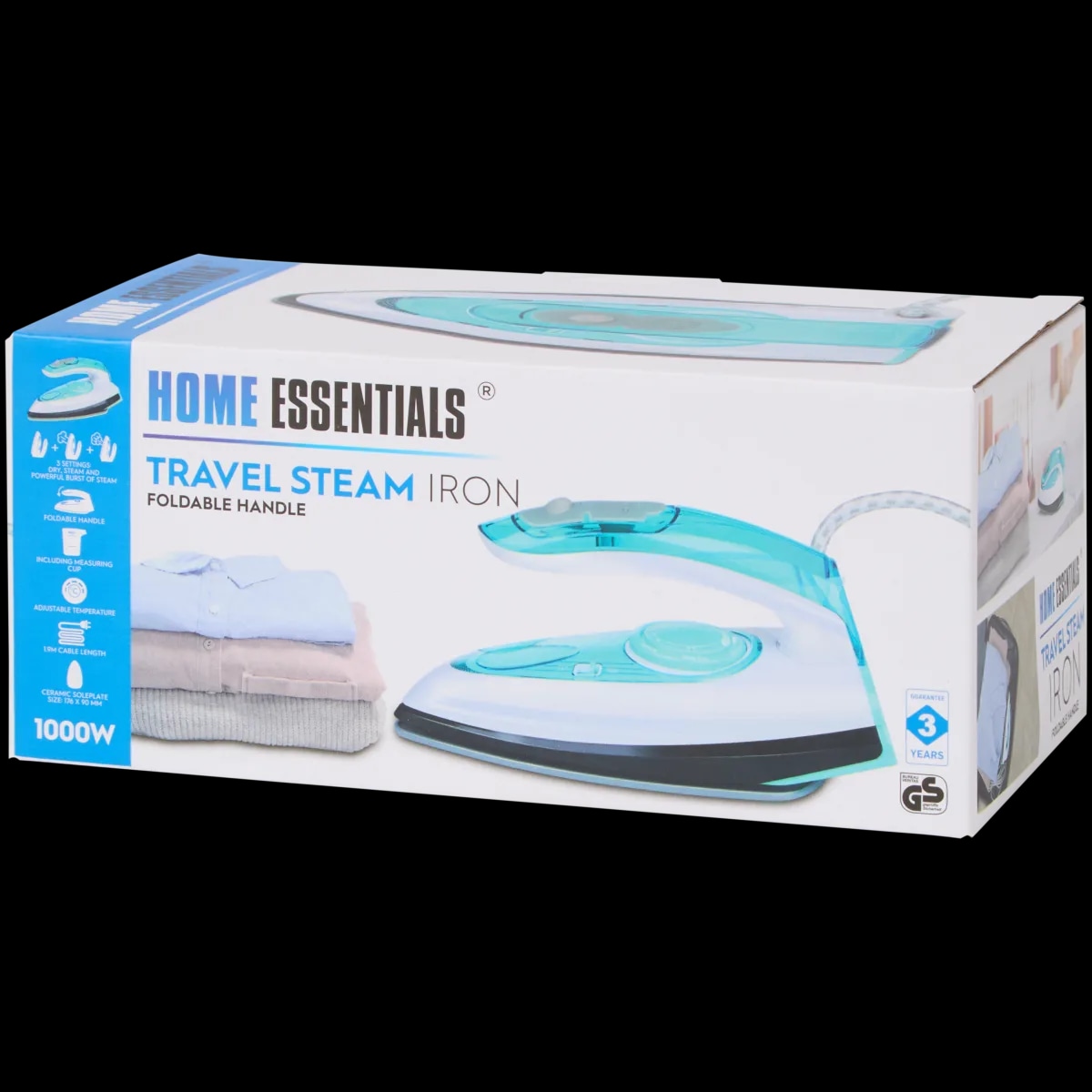 Home Essentials sklopivo glačalo 1000 vati | 17,6 x 9 cm - Akcija u trgovini Action