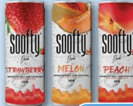 Soofty Gazirana voda s okusom 0,33 l - Akcija u trgovini Plodine