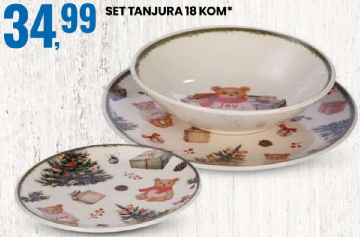 Set tanjura 18 kom - Akcija u trgovini Eurospin