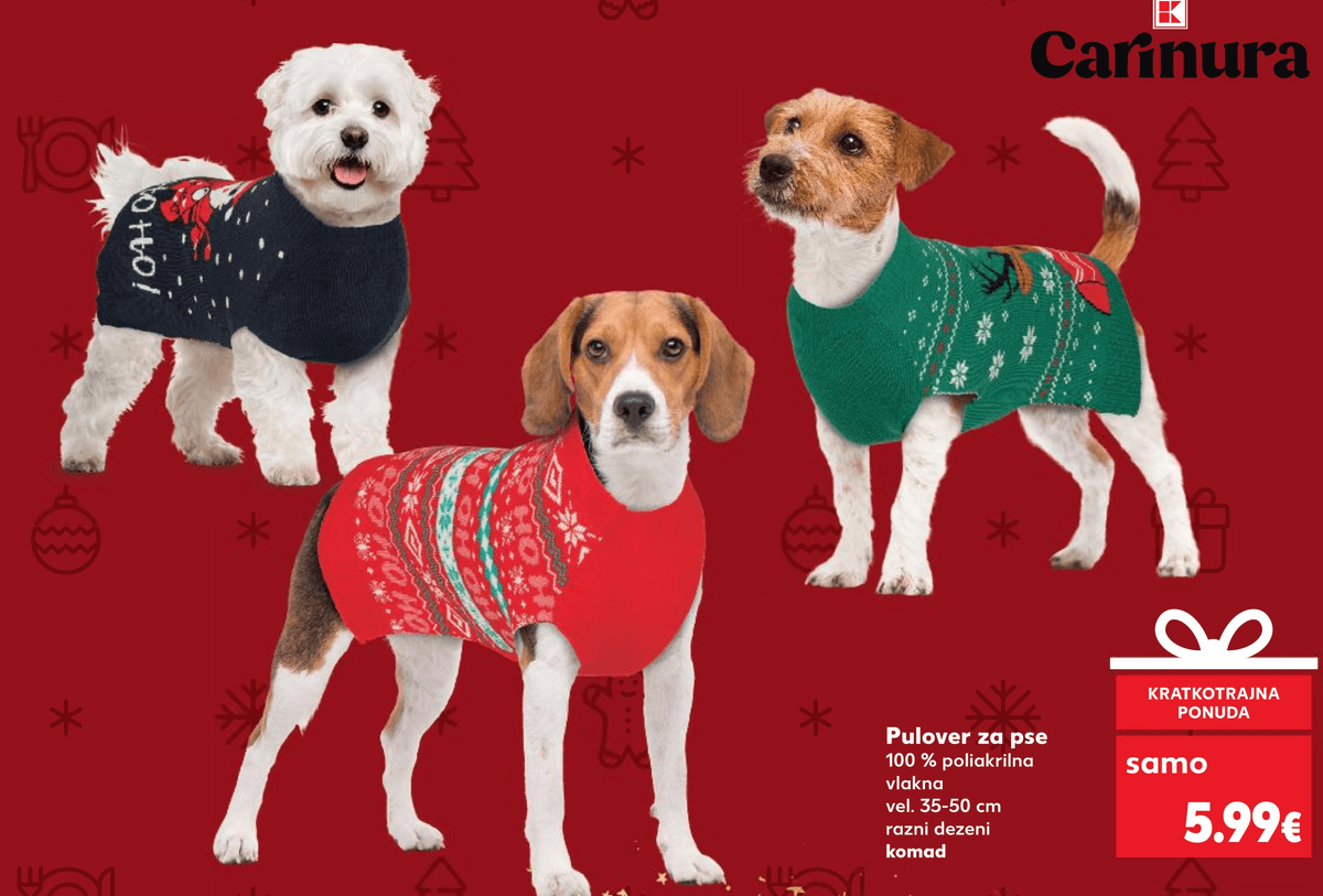 Pulover za pse komad - Akcija u trgovini Kaufland