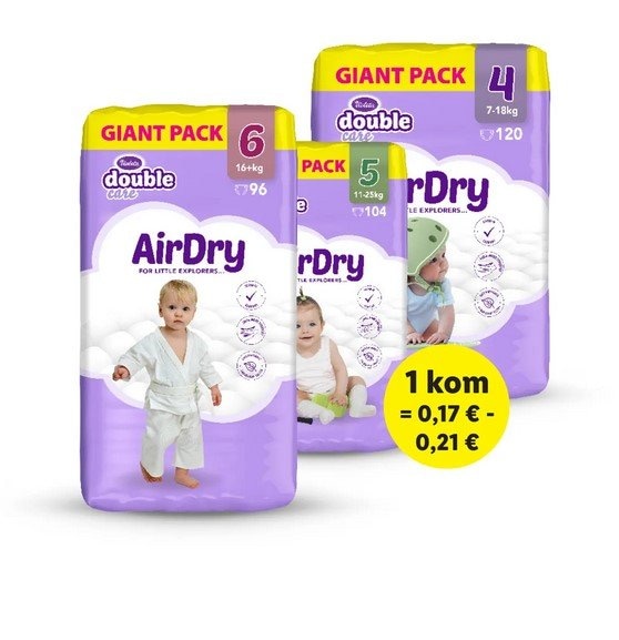 Violeta Pelene Double Care Air Dry 96/1-120/1 - Akcija u trgovini Kaufland