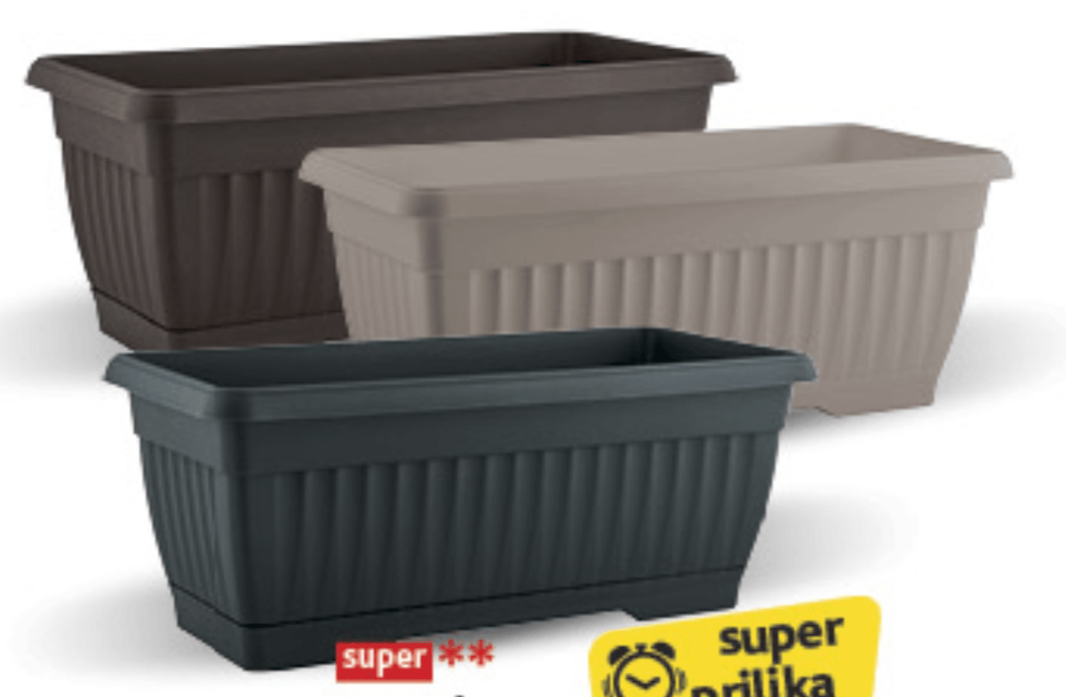 Tegla za cvijeće Mediteran 50x19x16,5cm, kom - Akcija u trgovini Konzum