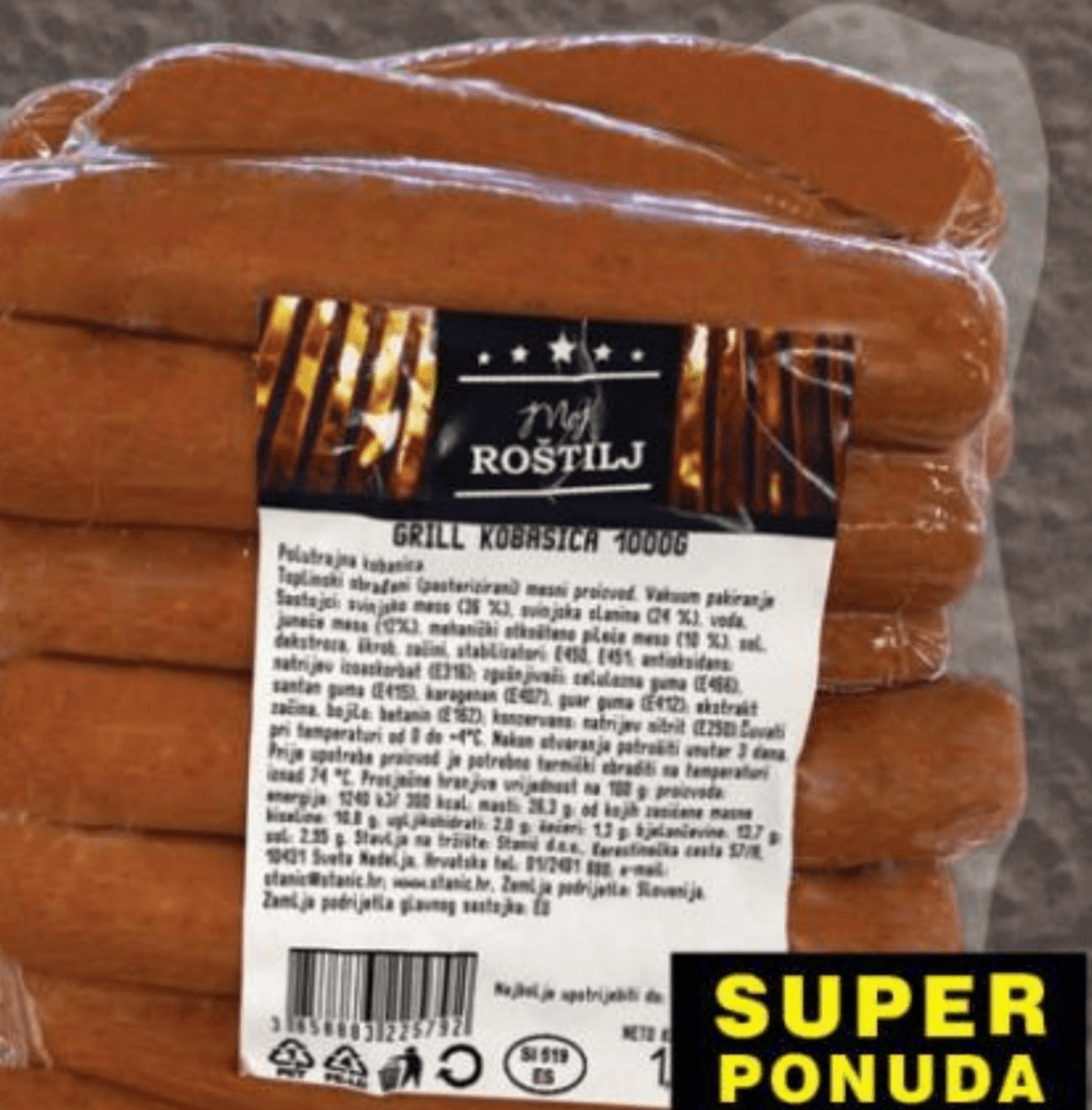 Moj Roštilj Grill kobasica 1 kg - Akcija u trgovini Stanić Diskont