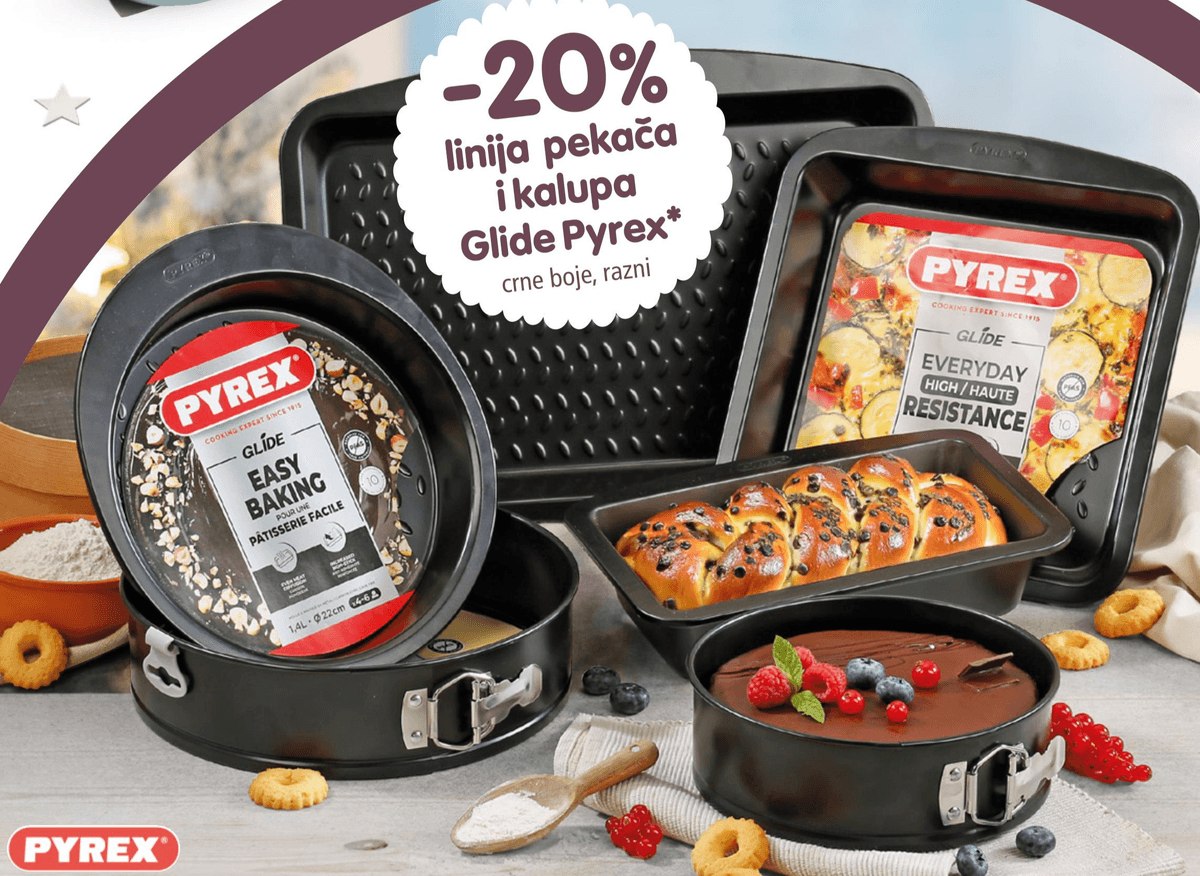 Pyrex Glide linija pekača i kalupa razni - Akcija u trgovini Interspar