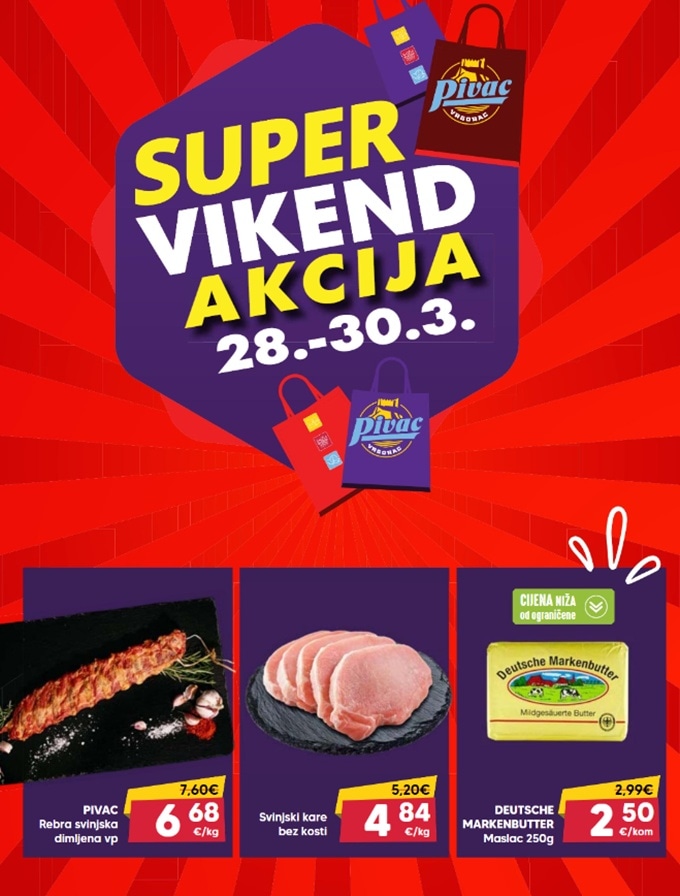 PIVAC Kračice svinjske dimljene - Akcija u trgovini Pivac