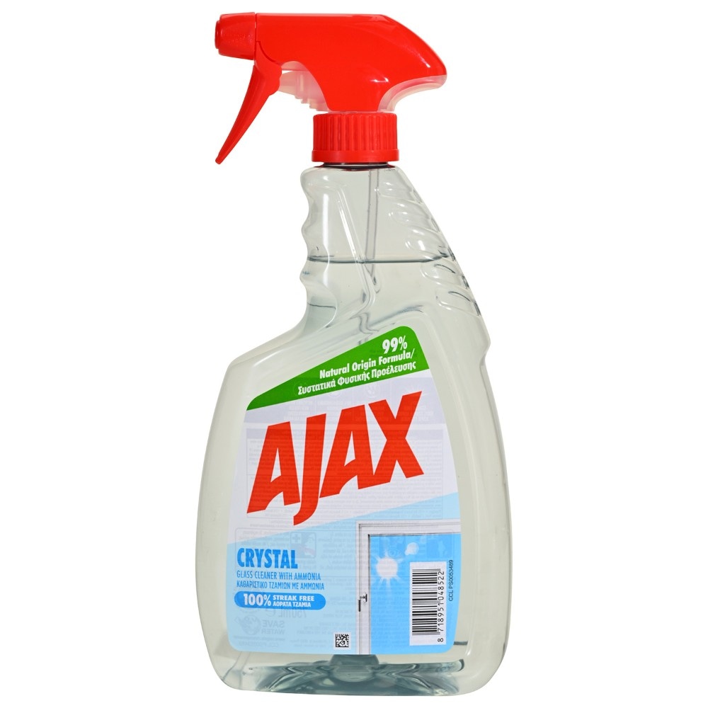 Ajax sredstvo za čišćenje stakla Crystal 750 ml + 500 ml gratis Akcija u trgovini KTC