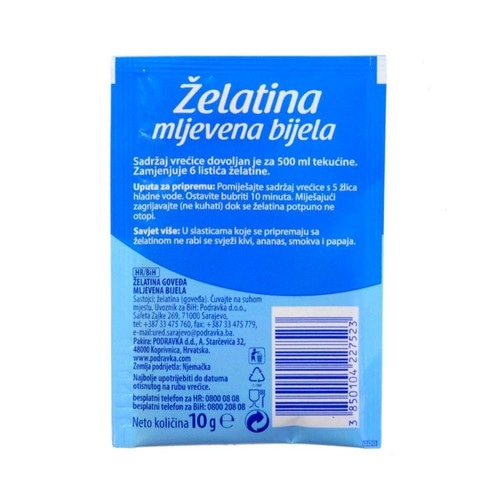 PODRAVKA Želatina mljevena bijela Dolcela 10g - Akcija u trgovini Pivac