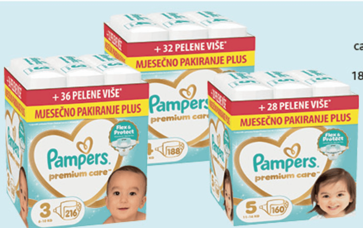 Pampers pelene - Akcija u trgovini Konzum