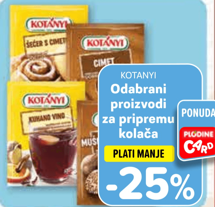 Kotanyi Odabrani proizvodi za pripremu kolača - Akcija u trgovini Plodine