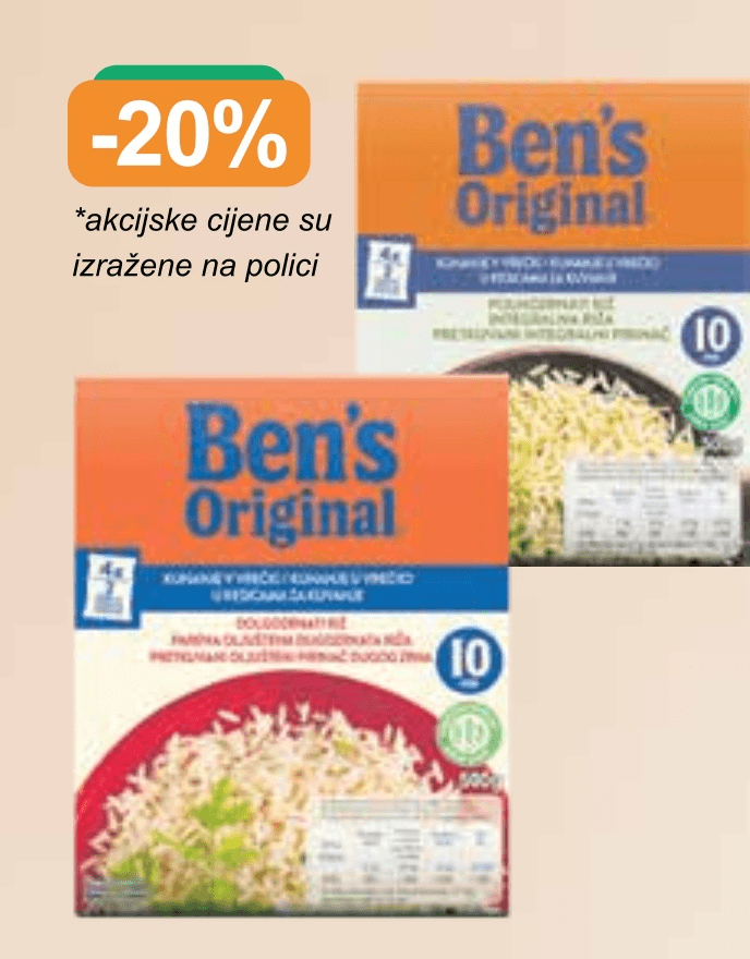 Ben's Original riža - Akcija u trgovini KTC