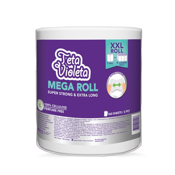 Papirnati ručnik Teta Violeta Mega Roll 1 rola - Akcija u trgovini Kaufland