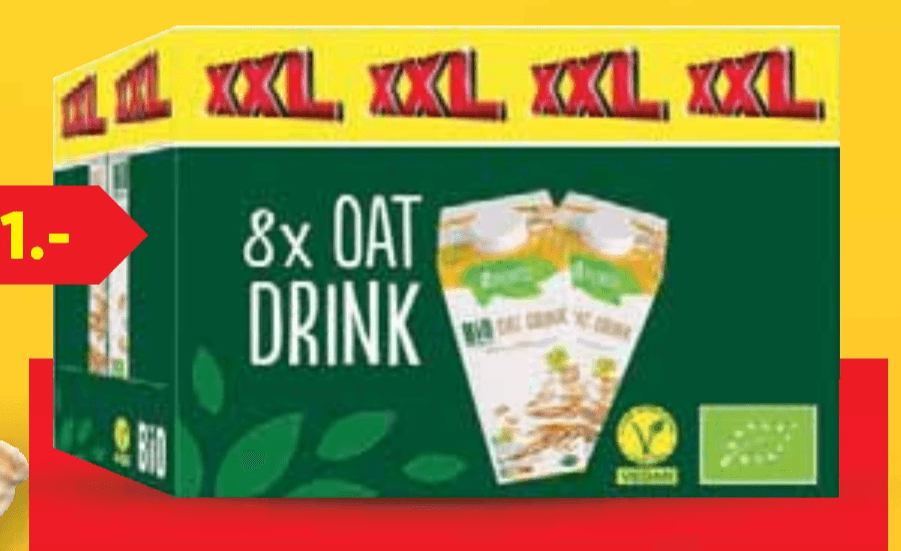 Bio veganski napitak od zobi XXL 8 x 1l Vemondo - Akcija u trgovini Lidl