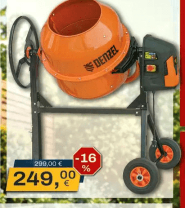 Mješalica za beton DCM160 DENZEL - Akcija u trgovini Vinkoprom