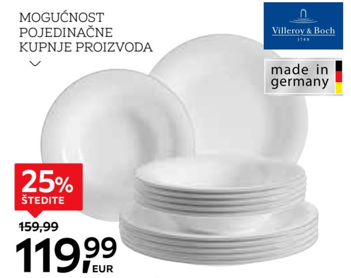 Villeroy & Boch Servis za jelo 12/1 - Akcija u trgovini Lesnina