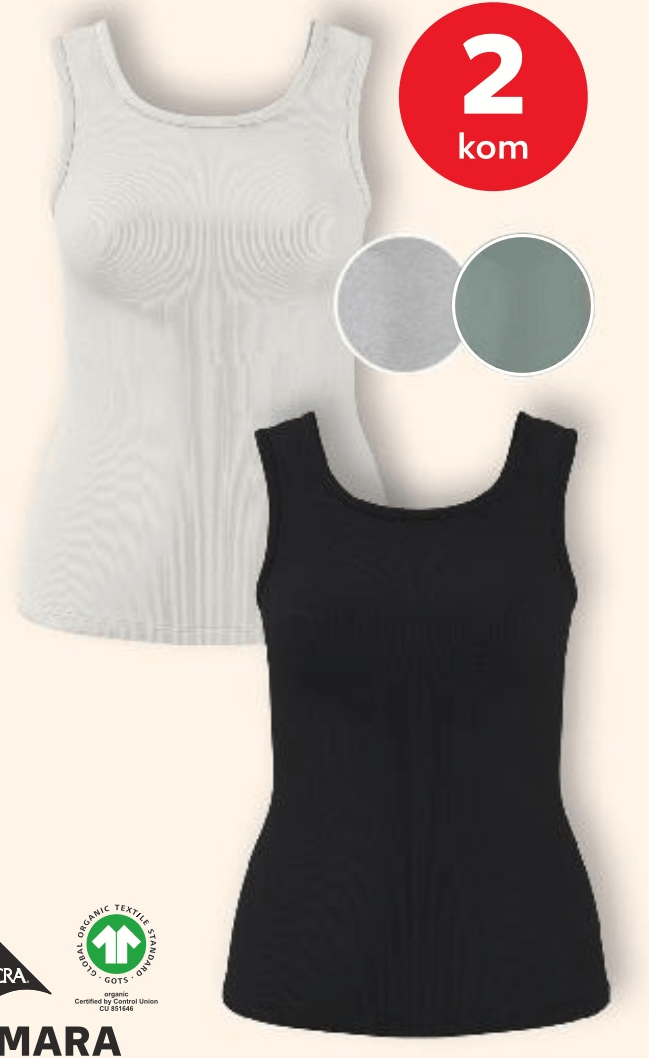 Esmara Ženska majica bez rukava 2 kom - Akcija u trgovini Kaufland