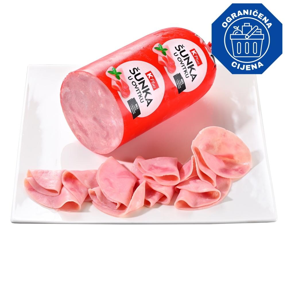 K Plus Šunka u ovitku 1kg - Akcija u trgovini Konzum