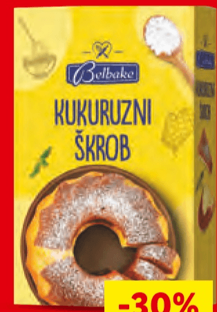 Kukuruzni škrob 200 g Belbake - Akcija u trgovini Lidl