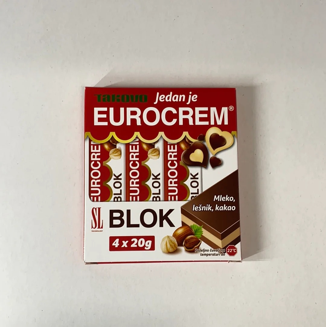 Eurocrem blok Milky 4 x 20 g - Akcija u trgovini KTC