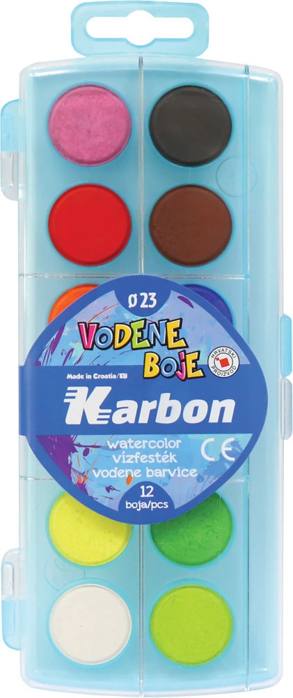 Vodene boje 12/1, set Karbon Akcija u trgovini Konzum