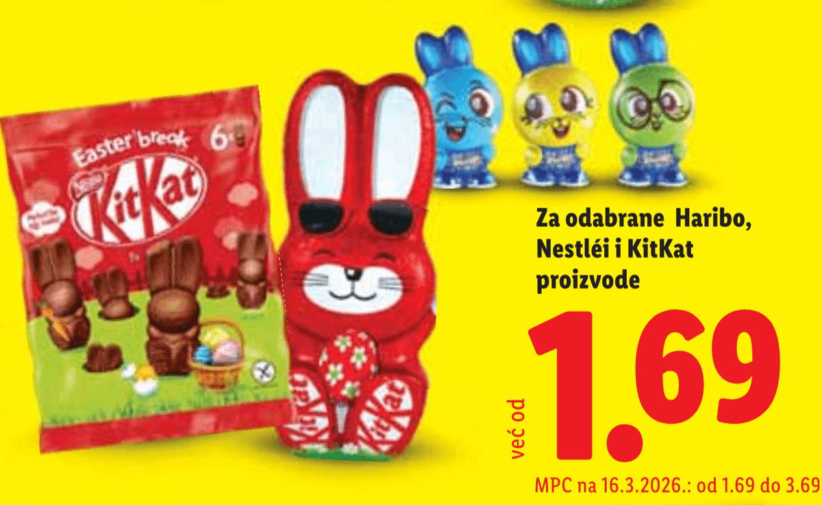 Odabrani Haribo, Nestlé i KitKat proizvodi - Akcija u trgovini Lidl