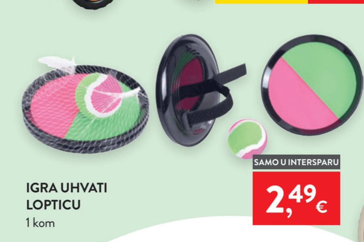 Igra uhvati lopticu 1 kom - Akcija u trgovini Spar
